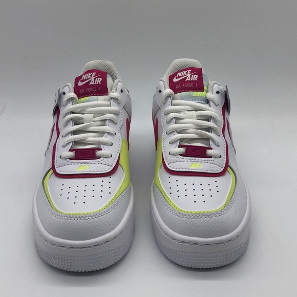 New Nike Air Force 1 Shadow Low Pink/Yellow Women’s FQ8885-100 NWOB - Picture 3 of 5